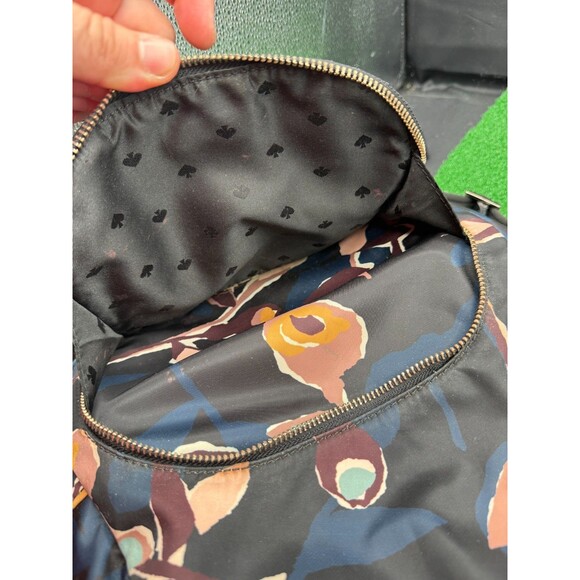 Kate Spade New York Black Paper Rose Dawn Nylon Backpack Medium - Picture 4 of 7